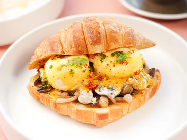 Wild Mushroom  Benedict Croissant
