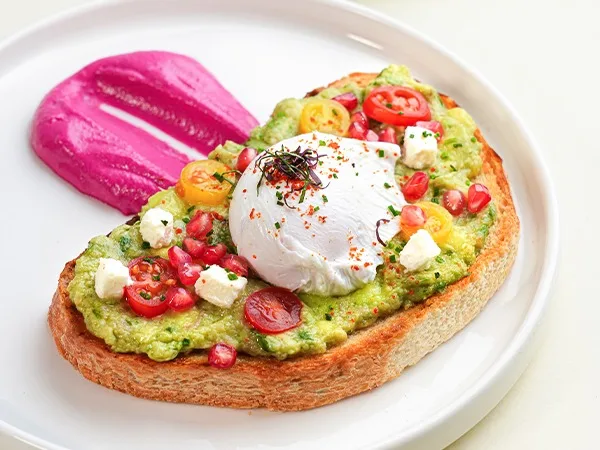 Avocado Pooched Egg Toast